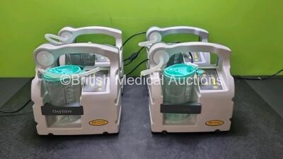 4 x Oxylitre PSP003 Portable Suction Units with 4 x Suction Cups (All Power Up) *SN 3180004 / 33614003 / 19691003 / 40664004*