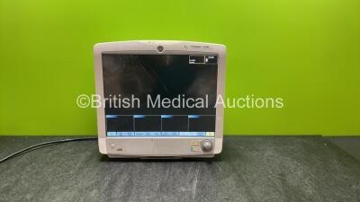 GE Carescape B650 Touch Screen Patient Monitor *Mfd 06-2012* (Powers Up with Cracked Screen and Inoperable Touch Screen-See Photos) *SN SEW12245118HA*