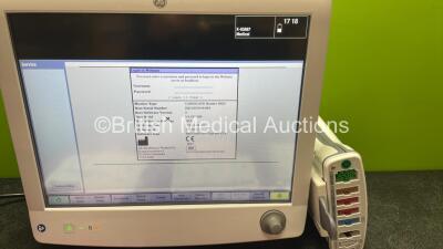 GE Carescape B650 Touch Screen Patient Monitor * Mfd - 02-2019 * with 1 x GE Dinamap Ref- 2016793-002 Patient Data Module Including ECG, Temp/CO, P1/P3, P2/P4, SpO2 and NIBP Options *Mfd 01-2019* 1 x GE Vital Signs Temperature Cable, 1 x Invasive Blood Ca - 4