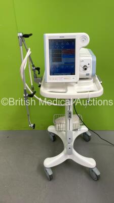 Philips Respironics V60 Ventilator on Stand Software Version 2.30 on Stand with Hoses Total Power on 1523 Hours (Powers Up) *S/N 102247409*