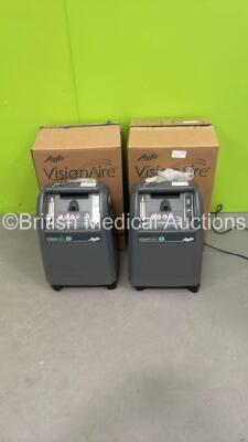 2 x AirSep VisionAire 5 Oxygen Concentrators (Both Power Up) *S/N GPB0119500163 / GPB0119500011*