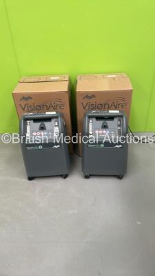 2 x Airsep Model Vision Aire 5 Oxygen Concentrators (Both Power Up) *Mfd 12-2019, 12-2019 * *SN GPB0119500153 / GPB0119490127*