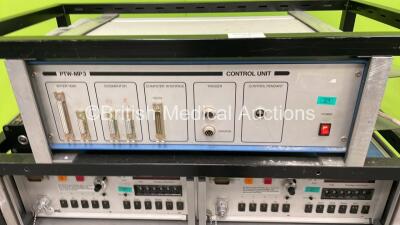 PTW-MP3 Control Unit and 2 x PTW SN4 Units on Metal Table (Powers Up) - 2