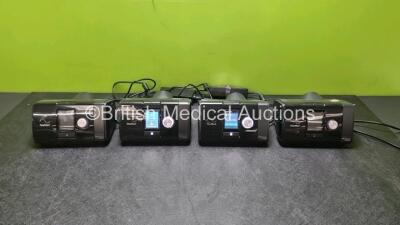 4 x ResMed Airsense 10 Autoset CPAP Unit with 2 x Power Supplies (All Power Up)