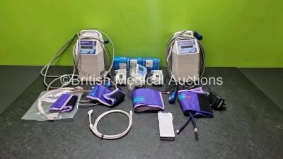 Mixed Lot Including 2 x Inditherm Medical Patient Warming Systems, ChoiceMmed Oxywatch Fingertip Pulse Oximeters, 1 x CME Medical Syringe Driver with Power Supply, 2 x CME Medical T34 Syringe Drivers and Medtronic Communicator with Accessories