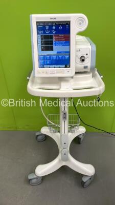 Philips Respironics V60 Ventilator on Stand Software Version 2.30 on Stand with Hoses Total Power on 2068 Hours (Powers Up) *S/N 100247409*