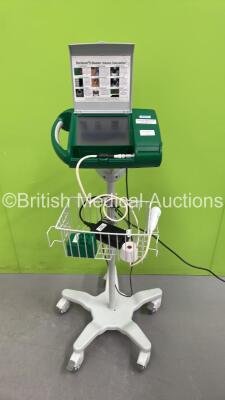 Bard Bardscan II Bladder Scanner with Transducer and 2 x Batteries on Stand (Powers Up with Blank Screen) *S/N 514285*