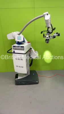 Zeiss OPMI Vario Triple Operated Surgical Microscope with 3 x Binoculars, 4 x 10x Eyepieces, 2 x 12,5x Eyepieces, Zeiss MediLive Advanced Digital Camera Control Unit and Zeiss Superlux 301 Light Source on Zeiss NC33 System (Powers Up with Good Bulb)