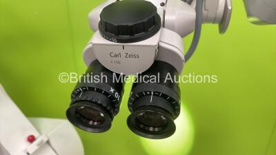 Zeiss OPMI Vario Triple Operated Surgical Microscope with 3 x Binoculars, 4 x 10x Eyepieces, 2 x 12,5x Eyepieces, Zeiss MediLive Advanced Digital Camera Control Unit and Zeiss Superlux 301 Light Source on Zeiss NC33 System (Powers Up with Good Bulb) - 2