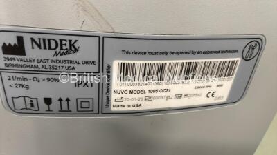 Nidek Nuvo 10 Oxygen Concentrator (Powers Up) *S/N 20201592* - 2