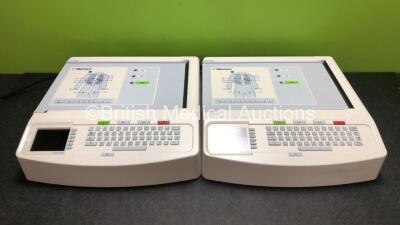 2 x Mortara ELI 250c ECG Machines (1 x Powers Up, 1 x Draws Power, 2 x Damage to Casing - See Photos) *SN 115030241801 / 115030241805*