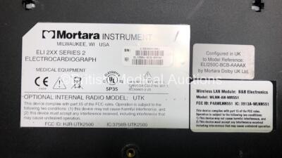 2 x Mortara ELI 250c ECG Machines (1 x Powers Up, 1 x Draws Power, 2 x Damage to Casing - See Photos) *SN 115030241801 / 115030241805* - 8