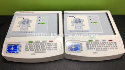 2 x Mortara ELI 250c ECG Machines (Both Power Up) *SN 117380586465 / 117510601830* - 2