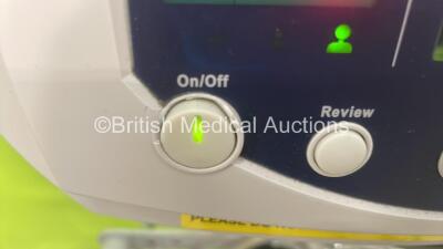 1 x Welch Allyn 52000 Series Patient Monitor on Stand and 2 x Welch Allyn 53N00 Vital Signs Monitors on Stands (All Power Up) *S/N 200303955 / JA125996 / JA068598* - 5