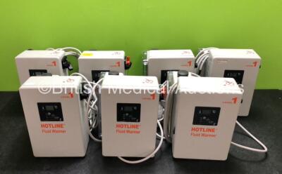 7 x Smiths Medical Hotline Level 1 Fluid Warmer Units (3 x Damage to Screens - See Photos)