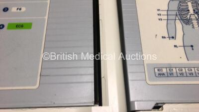 2 x Mortara ELI 250c ECG Machines (Both Power Up with Damage to Casing - See Photos) *SN 115050243732 / 114400231388* - 5