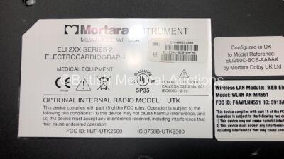 2 x Mortara ELI 250c ECG Machines (Both Power Up with Damage to Casing - See Photos) *SN 115050243732 / 114400231388* - 7