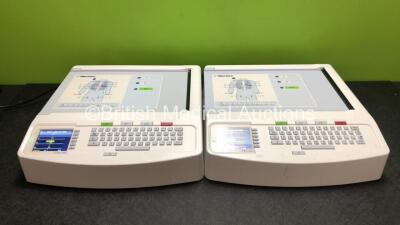 2 x Mortara ELI 250c ECG Machines (Both Power Up, 1 x Damage to Casing, 1 x Faulty Screen - See Photos) *SN 116250485726 / 118280001727*