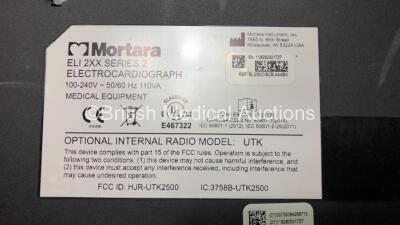 2 x Mortara ELI 250c ECG Machines (Both Power Up, 1 x Damage to Casing, 1 x Faulty Screen - See Photos) *SN 116250485726 / 118280001727* - 7