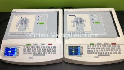 2 x Mortara ELI 250c ECG Machines (Both Power Up with Damage to Casing - See Photos) *SN 116110349174 / 115050243740* - 2