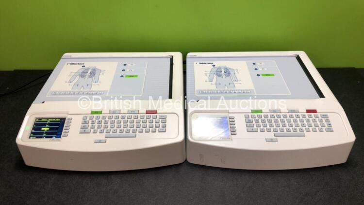 2 x Mortara ELI 250c ECG Machines (Both Power Up with Damage to Casing - See Photos) *SN 115050243736 / 120020000938*