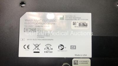 2 x Mortara ELI 250c ECG Machines (Both Power Up with Damage to Casing - See Photos) *SN 115050243736 / 120020000938* - 10