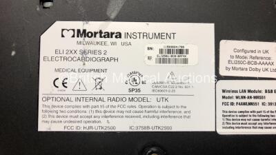 2 x Mortara ELI 250c ECG Machines (Both Power Up with Damage to Casing - See Photos) *SN 115030241797 / 115030241799* - 8