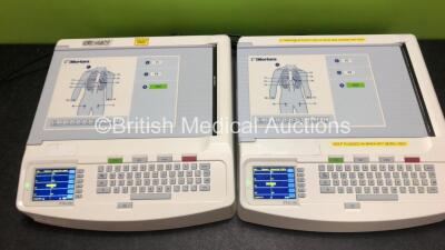 2 x Mortara ELI 250c ECG Machines (Both Power Up with Slight Damage to Casing - See Photos) *SN 115030241806 / 114400231387* - 2