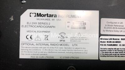 2 x Mortara ELI 250c ECG Machines (Both Power Up with Slight Damage to Casing - See Photos) *SN 115030241806 / 114400231387* - 8