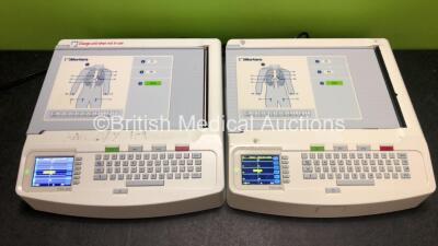 2 x Mortara ELI 250c ECG Machines (Both Power Up with Damage to Casing, 1 x Faulty Screen - See Photos) *SN 117320582600 / 115050243734* - 2