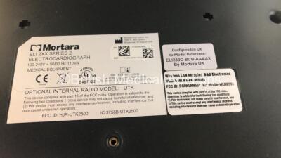 2 x Mortara ELI 250c ECG Machines (Both Power Up with Damage to Casing, 1 x Faulty Screen - See Photos) *SN 117320582600 / 115050243734* - 7