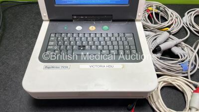 Philips TC50 Pagewriter Cardiograph Machine with Various Patient Monitoring Cables (Powers Up with Missing Button-See Photo) *SN CN41630484* - 3