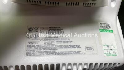 2 x GE Dash 3000 Patient Monitors Including ECG, NBP, CO2, BP1, BP2, SpO2 and Temp/Co Options (Both Power Up with Cracked Casing, 1 with Blank Screen-See Photo) *SN AAB04439339GA, SBG05504550GA* - 8