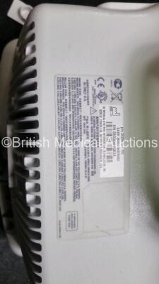 2 x GE Dash 3000 Patient Monitors Including ECG, NBP, CO2, BP1, BP2, SpO2 and Temp/Co Options (Both Power Up 1 x with Slight Damage to Casing - See Photo) *SN SBG05463435GA / AAB04416676GA* - 7