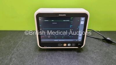 Philips Efficia CM100 Patient Monitor on Stand with ECG,SpO2 and NIBP, T1 and T2 Options (Powers Up)