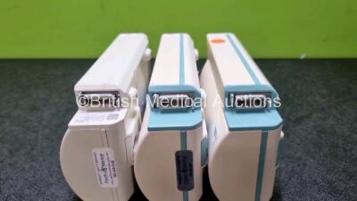 3 x Philips M3001A Modules Including ECG, SpO2, NBP, Press and Temp Options *SN DE12A9143 / DE512B9559 / DE512B9418* - 3