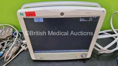 GE Carescape B650 Touch Screen Patient Monitor *Mfd 2011* (Powers Up) and Various Patient Monitoring Cables *SN SEW11405511HA* - 2