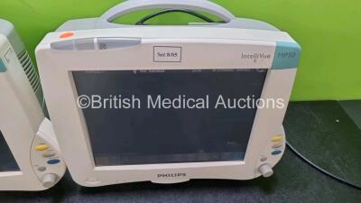 Job Lot Including 2 x Philips IntelliVue MP50 Patient Monitors (Both Power Up) and 2 x IntelliVue X2 Handheld Patient Monitors Including ECG, SpO2, NBP, Press and Temp Options (Both Power Up) *SN DE03795137 / DE508J5287 / DE44025749 / DE44025791* - 2