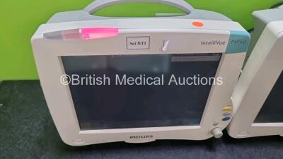 Job Lot Including 2 x Philips IntelliVue MP50 Patient Monitors (Both Power Up) and 2 x IntelliVue X2 Handheld Patient Monitors Including ECG, SpO2, NBP, Press and Temp Options (Both Power Up) *SN DE03795137 / DE508J5287 / DE44025749 / DE44025791* - 3