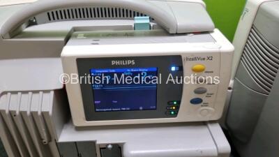 Job Lot Including 2 x Philips IntelliVue MP50 Patient Monitors (Both Power Up) and 2 x IntelliVue X2 Handheld Patient Monitors Including ECG, SpO2, NBP, Press and Temp Options (Both Power Up) *SN DE03795137 / DE508J5287 / DE44025749 / DE44025791* - 5