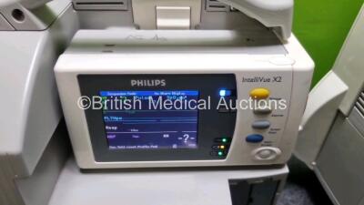 Job Lot Including 2 x Philips IntelliVue MP30 Patient Monitors (Both Power Up) and 2 x IntelliVue X2 Handheld Patient Monitors Including ECG, SpO2, NBP, Press and Temp Options (Both Power Up) *SN DE03758154 / DE037C4737 / DE72882350 / DE72882368* - 7