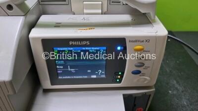 Job Lot Including 2 x Philips IntelliVue MP30 Patient Monitors (Both Power Up) and 2 x IntelliVue X2 Handheld Patient Monitors Including ECG, SpO2, NBP, Press and Temp Options (Both Power Up) *SN DE03758124 / DE03758214 / DE72882355 / DE72882403* - 6