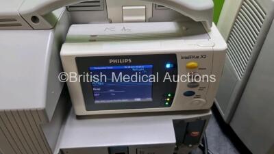 Job Lot Including 2 x Philips IntelliVue MP30 Patient Monitors (Both Power Up) and 2 x IntelliVue X2 Handheld Patient Monitors Including ECG, SpO2, NBP, Press and Temp Options (Both Power Up) *SN DE03758124 / DE03758214 / DE72882355 / DE72882403* - 7