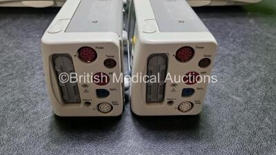 Job Lot Including 2 x Philips IntelliVue MP50 Patient Monitors (Both Power Up) and 2 x IntelliVue X2 Handheld Patient Monitors Including ECG, SpO2, NBP, Press and Temp Options (Both Power Up Both with Missing Battery Cover and 1 x with Damage To Casing - - 2