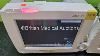 Job Lot Including 2 x Philips IntelliVue MP30 Patient Monitors (Both Power Up) and 2 x IntelliVue X2 Handheld Patient Monitors Including ECG, SpO2, NBP, Press and Temp Options (Both Power Up) *SN DE037B2735 / DE608J5238 / DE728B3829 / DE728B3820* - 4