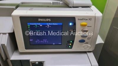 Job Lot Including 1 x Philips IntelliVue MP50 Patient Monitor (Powers Up) 1 x Philips IntelliVue MP50 Patient Monitor (Powers Up, Damage Module Connection - See Photo) and 2 x IntelliVue X2 Handheld Patient Monitors Including ECG, SpO2 and NBP Options (Bo - 7