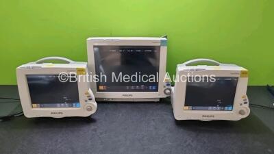 Job Lot Including 2 x IntelliVue MP30 Patient Monitors (Both Power Up 1 x with Light Scratching on Screen on Screen - See Photo) and 1 x IntelliVue MP70 Patient Monitor (Powers Up with Light Scratching On Screen - See Photo) *SN DE72882396 / DE72882369 / 