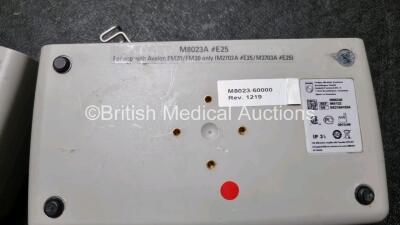 Job Lot Including 3 x Philips Avalon FM30 Fetal Monitor (All Power Up 1 x with Crack In Casing - See Photo) and 3 x Philips M8023A Modules *SN DE53118553 / DE53118527 / DE53118665 / DE21942008 / DE21946655 / DE21941924* - 6