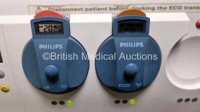 Job Lot Including 2 x Philips M2720A Avalon CTS Fetal Transducer Systems (Both Power Up) 1 x Philips M2725A TOCO Transducer and 1 x Philips M2726A US Transducer *SN DE11916338 / DE3064768 / DE11910020 / DE30407801* - 4