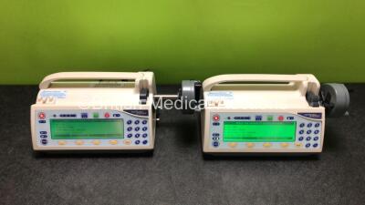 2 x Smiths Medfusion 3500 Syringe Pumps Version V3.0.6 (Both Power Up) *SN M05353 / M40404*